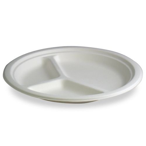 10 inch Bagasse Round Partition Plate