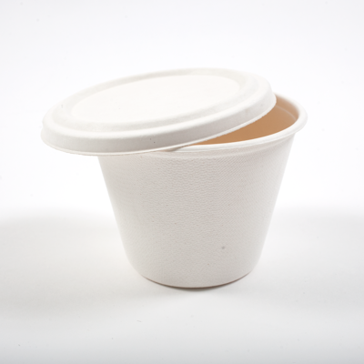 500 ml Bagasse Round Bowl with Lid