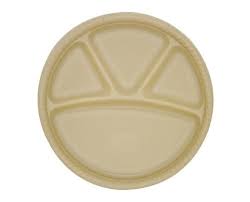 12 inch Corn Starch Round Partition Plate